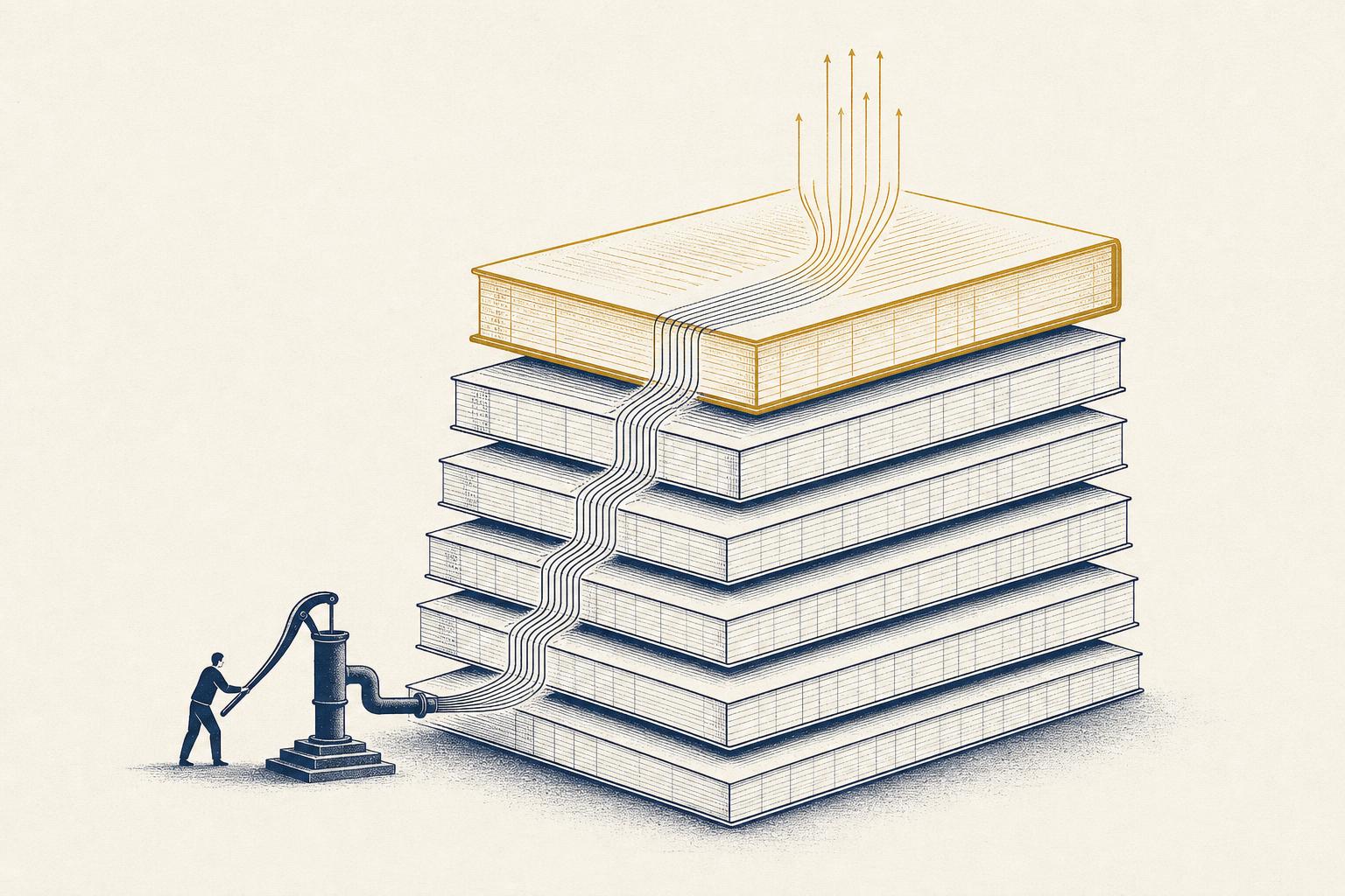 Illustration of a tiered capital structure with a gold preferred layer funded from below